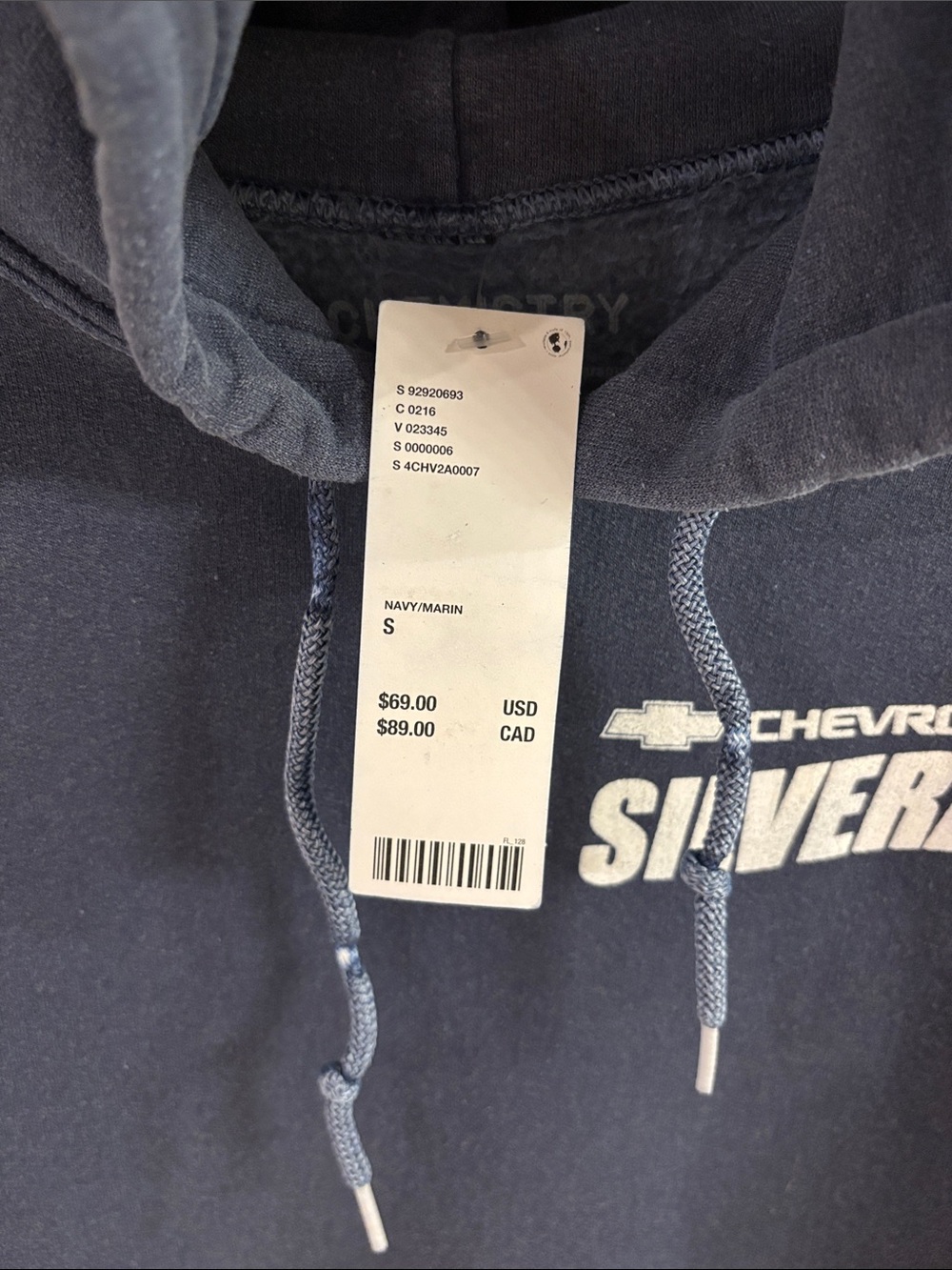 Urban Outfitters Navy Blue Chevrolet Silverado Hoodie - Picture 3 of 6